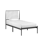 Homelegance By Top-Line Dante Metal Platform Bed with Curved Metal Headboard Black Metal