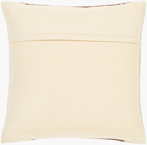 Surya Niko Rustic Cotton & Wool Accent Pillow Cover - 20" Square For Charming Home Decor & Easy Care Dark Brown Wool,Cotton,Cotton Nko003-2020d