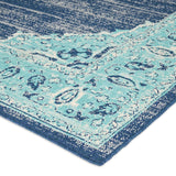 Christopher Knight Home® - Noble House - Derudder 5'3" X 7' Indoor/Outdoor Area Rug, Blue and Ivory