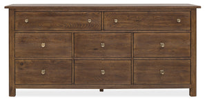 Hooker Furniture Driftwood Buckboard Eight-Drawer Dresser With Cedar-Lined Drawers, Jewelry Tray & Rustic Distressing Medium Wood 6820-90202-85