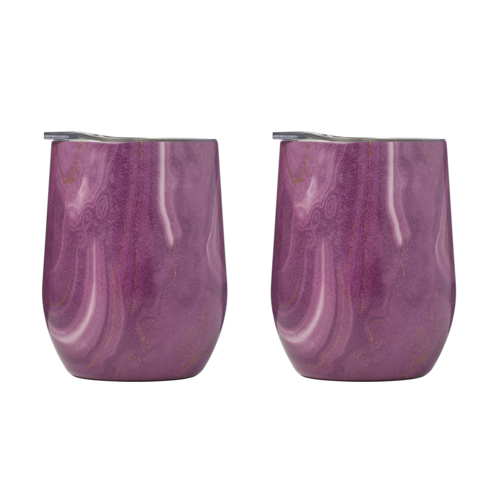 Lenox Cambridge 12 Oz Pink Agate Insulated Wine Tumblers, Set of 2 NO COLOR METAL ECW1PNCB2DS