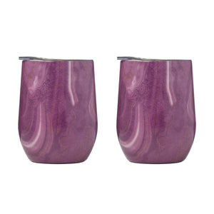Lenox Cambridge 12 Oz Pink Agate Insulated Wine Tumblers, Set of 2 NO COLOR METAL ECW1PNCB2DS