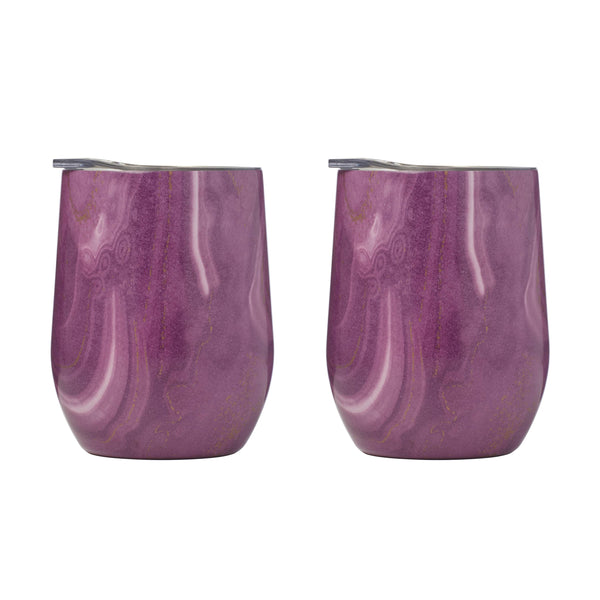 Lenox Cambridge 12 Oz Pink Agate Insulated Wine Tumblers, Set of 2 NO COLOR METAL ECW1PNCB2DS