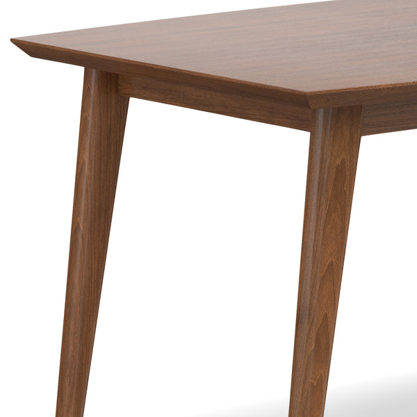 English Elm Draper Mid-Century Modern Walnut Dining Table - Handcrafted, Seats 6, Versatile For Any Space B136P158597