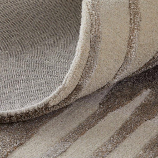Feizy Rugs Anya Modern Watercolor-inspired Hand-tufted Wool And Viscose Rug For Contemporary Spaces Ivory,Brown,Taupe Wool,Viscose Any8882fgrybrng00