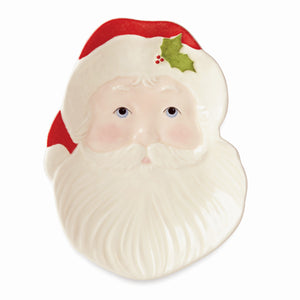 Lenox Hosting The Holidays Santa Spoon Rest Red & Green, IVORY STONEWARE 882207
