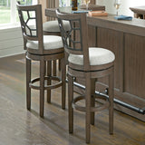 Parker House Sundance Dining - Sandstone Grid Back Swivel Bar Stool Sandstone Rubberwood Solids / Mindi Veneers DSUN#2230S-SS