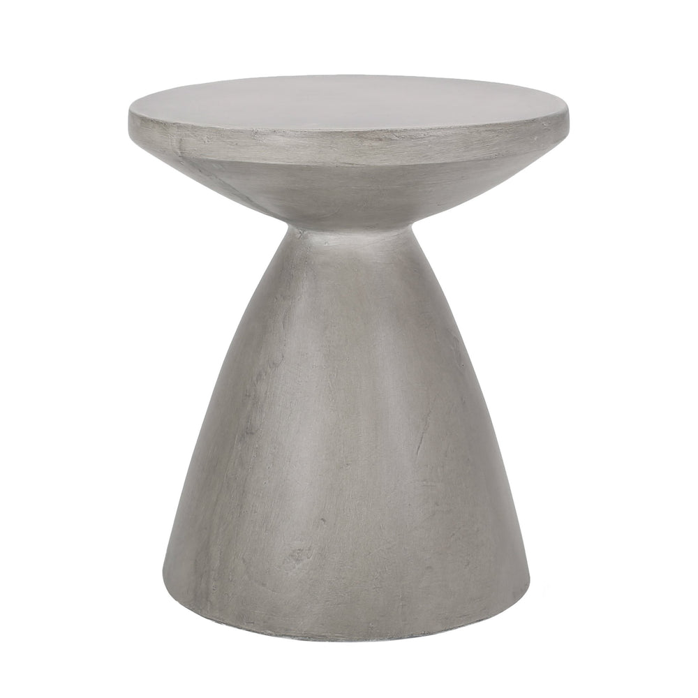 English Elm Outdoor Lightweight Concrete Hourglass Pedestal Side Table for Patio or Terrace 73455.00