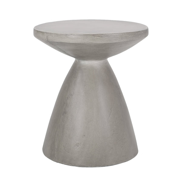 English Elm Outdoor Lightweight Concrete Hourglass Pedestal Side Table for Patio or Terrace 73455.00