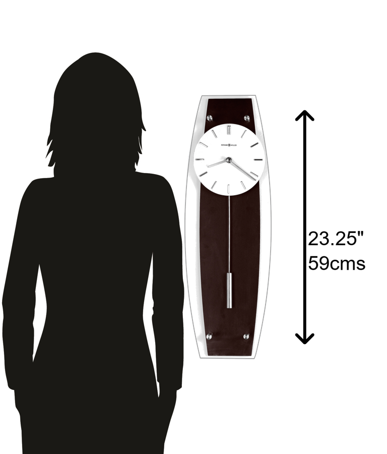 Hekman Furniture 625401 Stylish Cyrus Wall Clock With Wenge Finish, Quiet Pendulum, Quartz Movement & Modern Design  Cyrus Wall Clock 625401