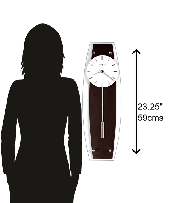 Hekman Furniture 625401 Stylish Cyrus Wall Clock With Wenge Finish, Quiet Pendulum, Quartz Movement & Modern Design  Cyrus Wall Clock 625401