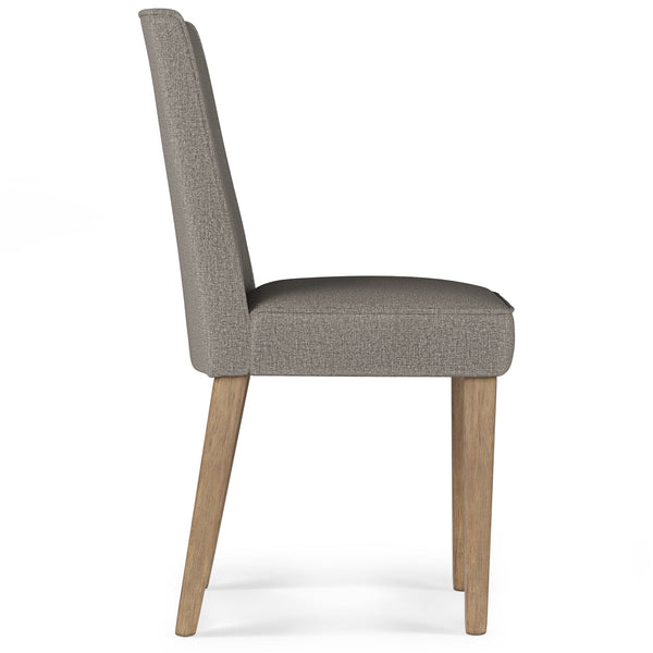 English Elm Bartow Taupe Dining Chair Set of 2 – Upholstered Rubberwood Frame, Piped Modern Design, Multiuse B136P158472