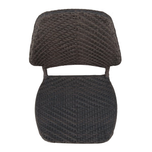 English Elm Christopher Knight Home® - LARYN Rattan Dining Chair Set of 2 – Brown Multi Wicker with Wood-Finish Iron Legs, Cushioned Comfort 62949.00MBRN