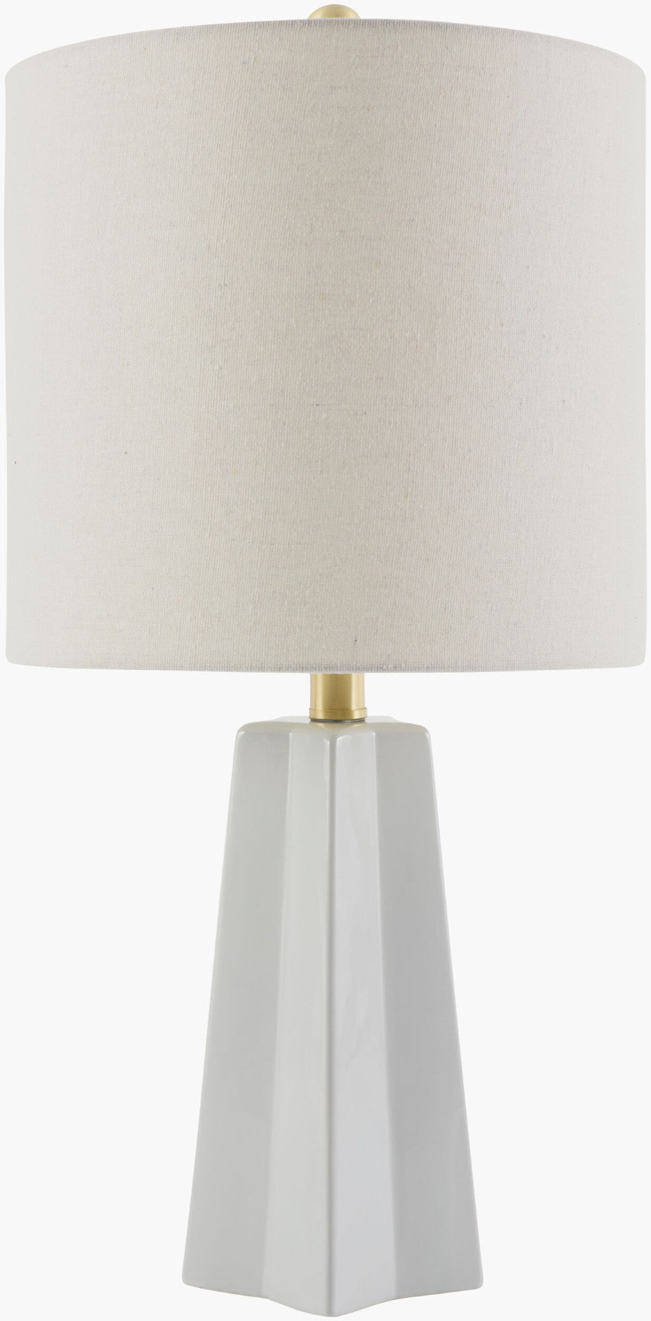 Livabliss Stellan Ceramic Base Table Lamp with Linen Shade and Iron Finial for Ambient Glow NLL-005
