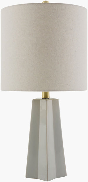 Livabliss Stellan Ceramic Base Accent Lamp with Linen Shade for Bedside or Console Tables NLL-006