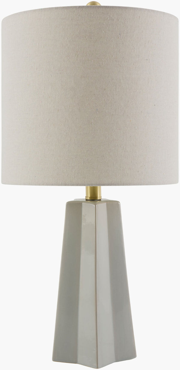 Livabliss Stellan Ceramic Base Accent Lamp with Linen Shade for Bedside or Console Tables NLL-006