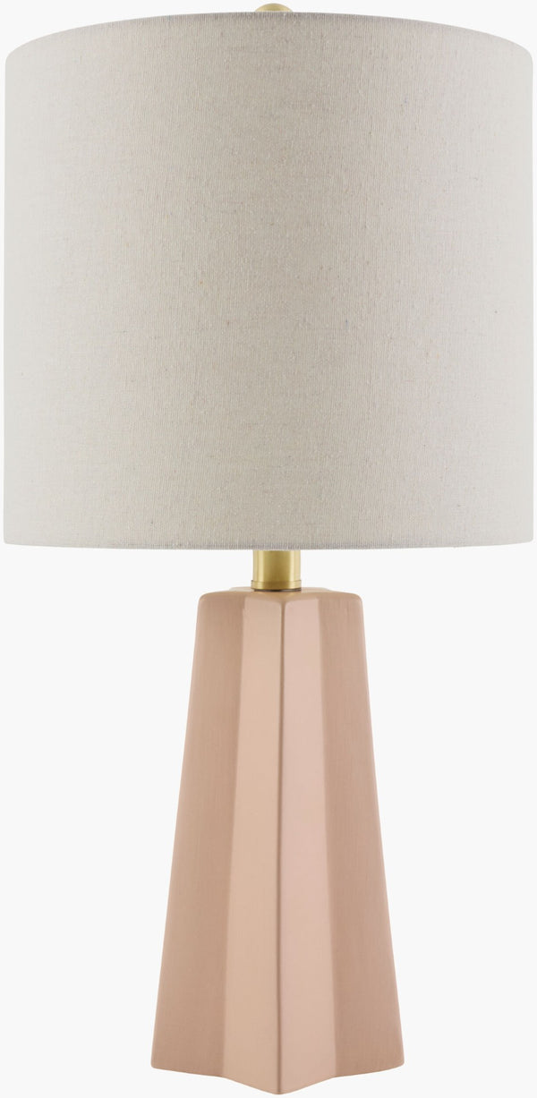 Livabliss Stellan Ceramic Base Table Lamp with Linen Shade for Nightstand or Console NLL-008