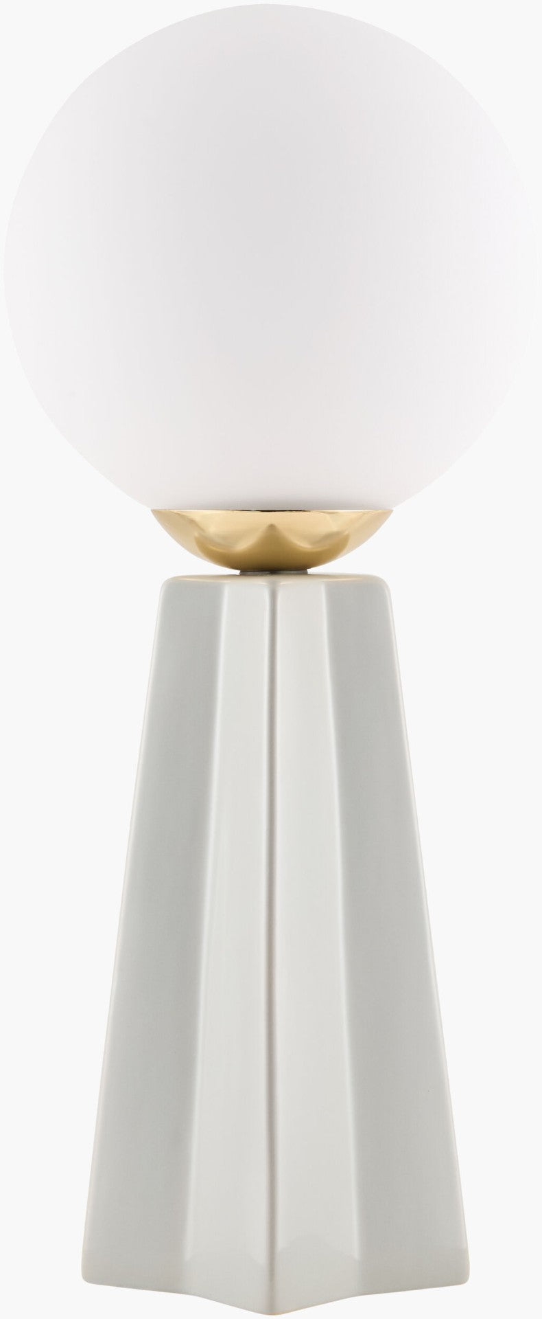Livabliss Stellan Ceramic Base Table Lamp with Glass Shade for Bedside or Living Room Accent NLL-011