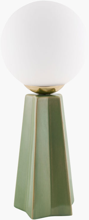 Livabliss Stellan Ceramic Table Lamp with Glass Shade for Bedside or Living Room Ambient Glow NLL-012