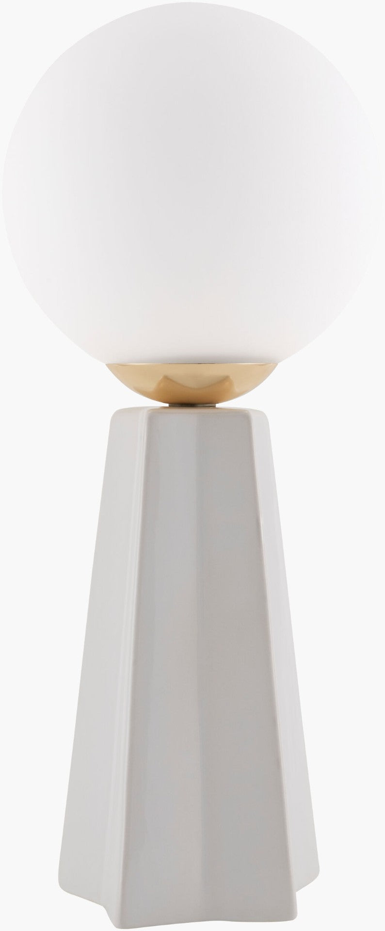 Livabliss Stellan Ceramic Base Table Lamp with Glass Shade for Bedside or Living Room Decor NLL-015