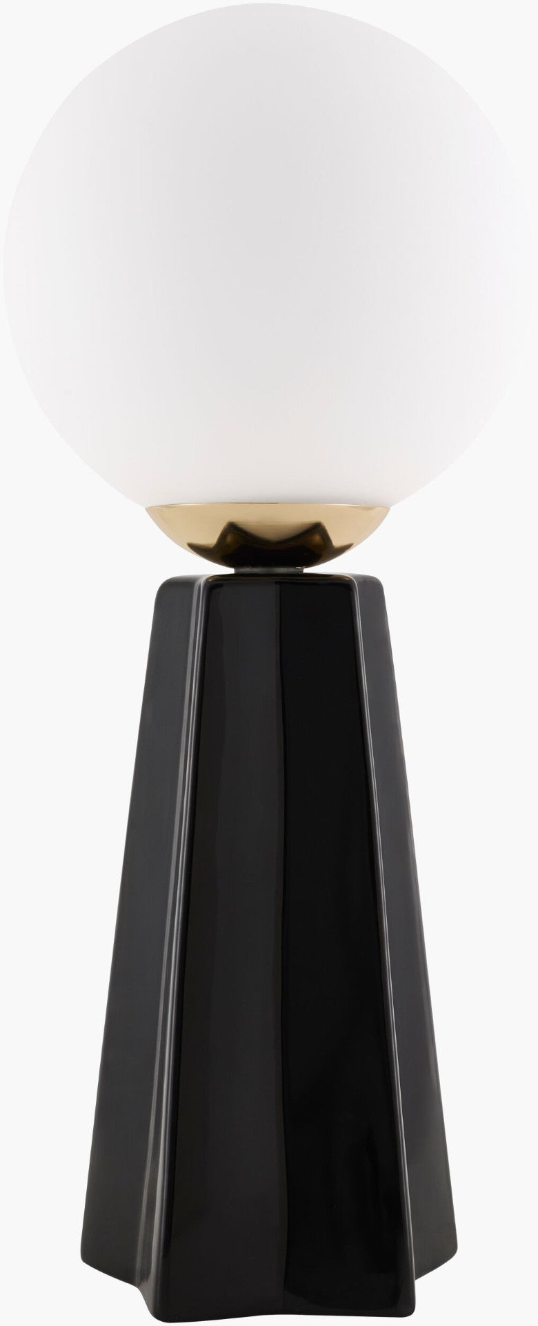 Livabliss Stellan Ceramic Base Table Lamp with Glass Shade for Bedside or Console Surfaces NLL-016