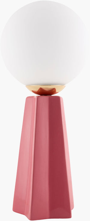 Livabliss Stellan Ceramic Table Lamp with Glass Shade Minimalist Accent for Bedside or Desk NLL-017