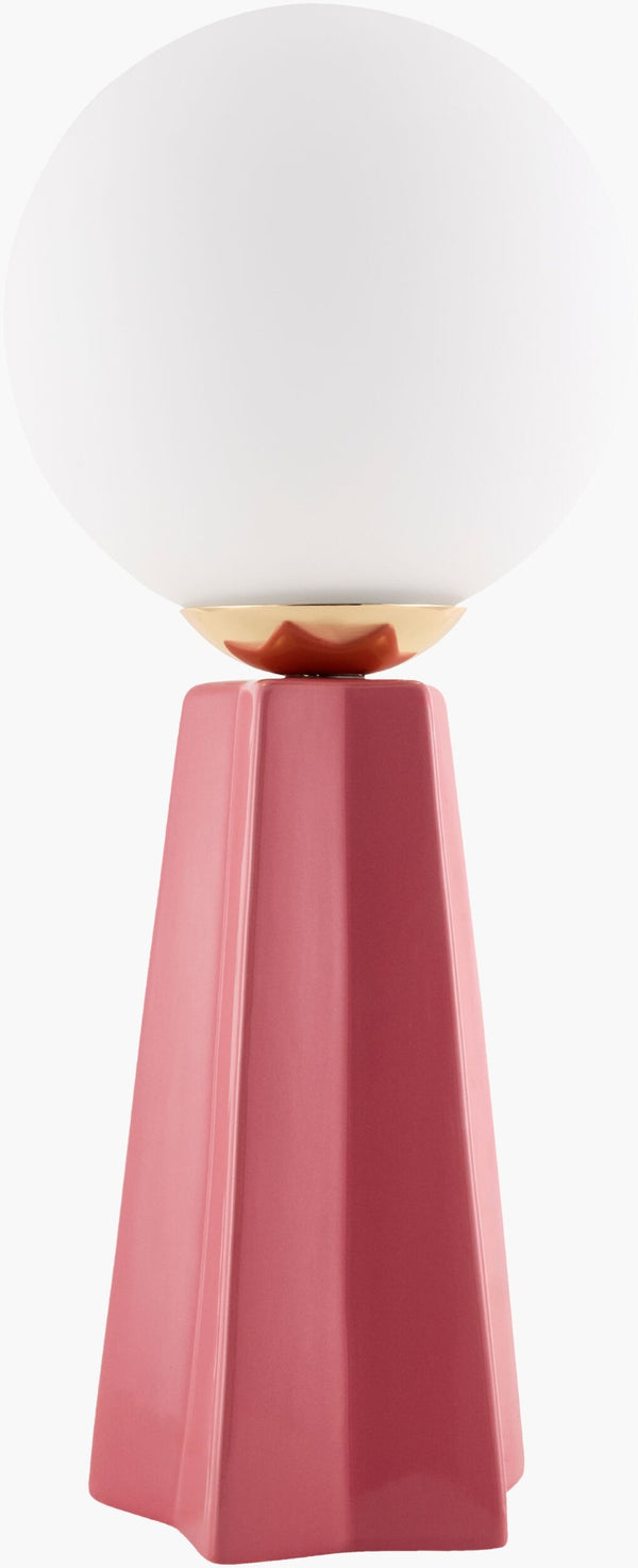 Livabliss Stellan Ceramic Table Lamp with Glass Shade Minimalist Accent for Bedside or Desk NLL-017
