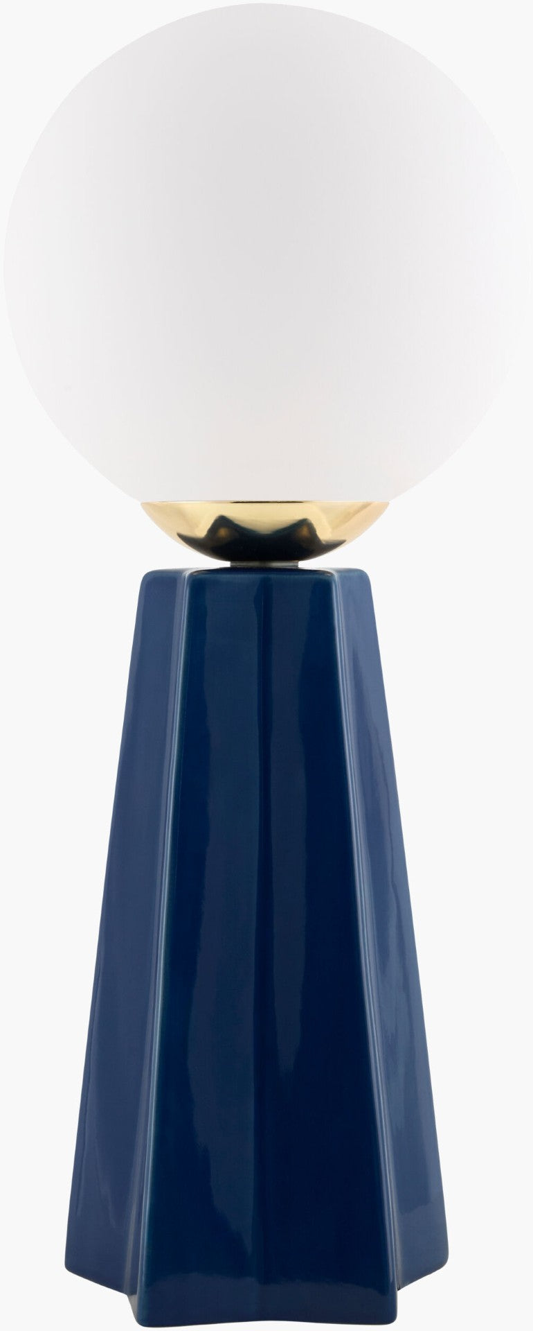 Livabliss Stellan Ceramic Table Lamp with Glass Shade for Minimalist Bedroom or Office Decor NLL-018