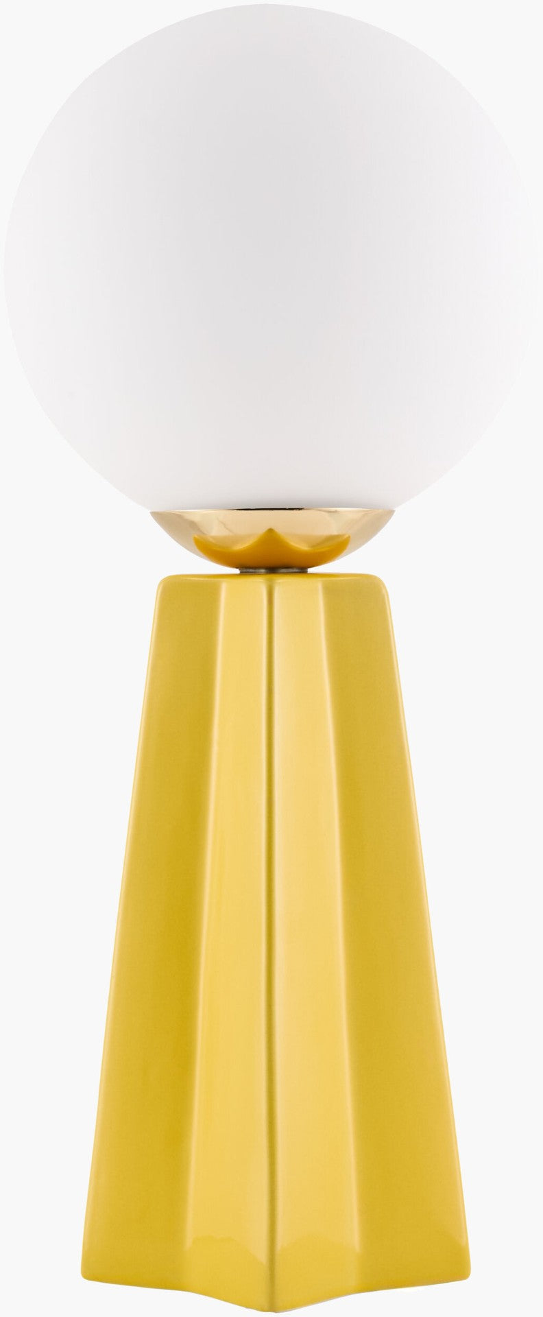 Livabliss Stellan Ceramic Body Glass Shade Table Lamp for Bedside Desk or Living Room NLL-019