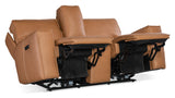 Miles Zero Gravity PWR Console Loveseat w/PWR Headrest Brown MS Collection SS727-PHZC2-084 Hooker Furniture