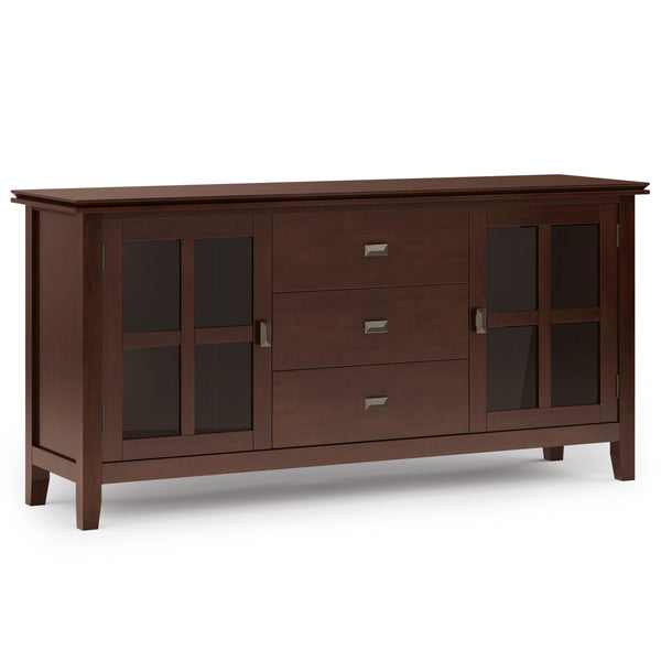 English Elm Artisan Large Sideboard Buffet - Handcrafted Russet Brown Storage Solution For Modern Spaces B136P158418