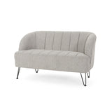 Christopher Knight Home® - Noble House - Lupine Modern Fabric Loveseat with Hairpin Legs