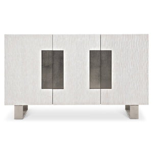 Bernhardt Bernhardt Solaria Buffet With Weathered Bone Finish, Chiseled Resin Doors, Soft-Close Storage Console 310134