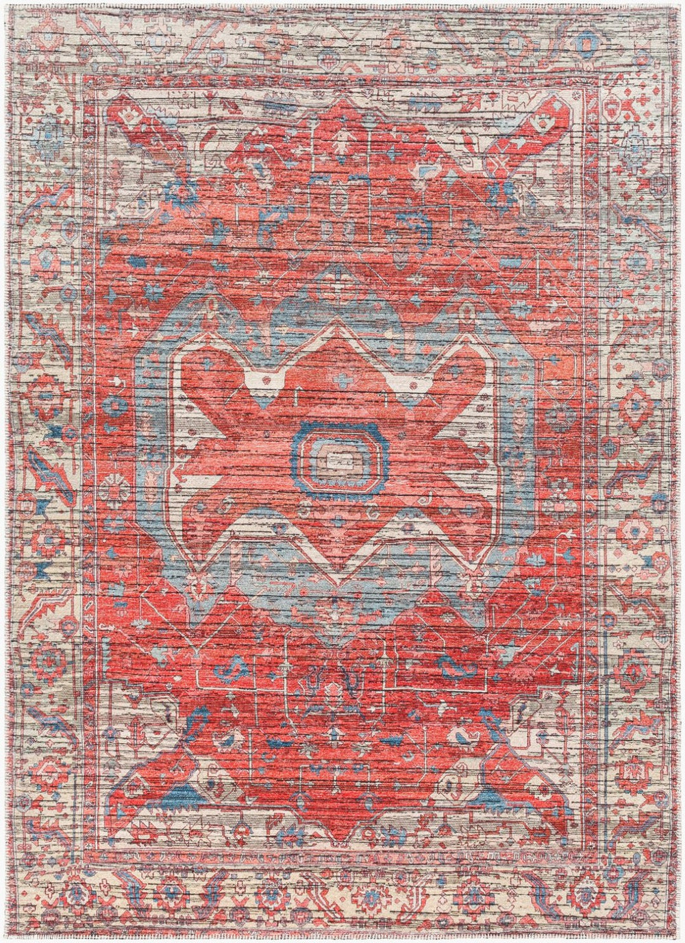 Livabliss Nolita Flatweave Chenille Polyester Area Rug Traditional Pattern for Living Dining Rooms Burgandy, Rose 7'7" x 9'6" NLT2303-7696