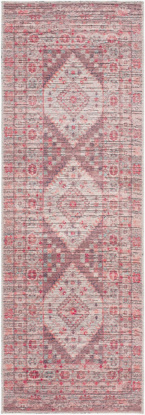 Livabliss Nolita Flatweave Runner Chenille Polyester Traditional Pattern for High Traffic Hallways Light Gray, Dar 2'6" x 7'3" NLT2304-2573