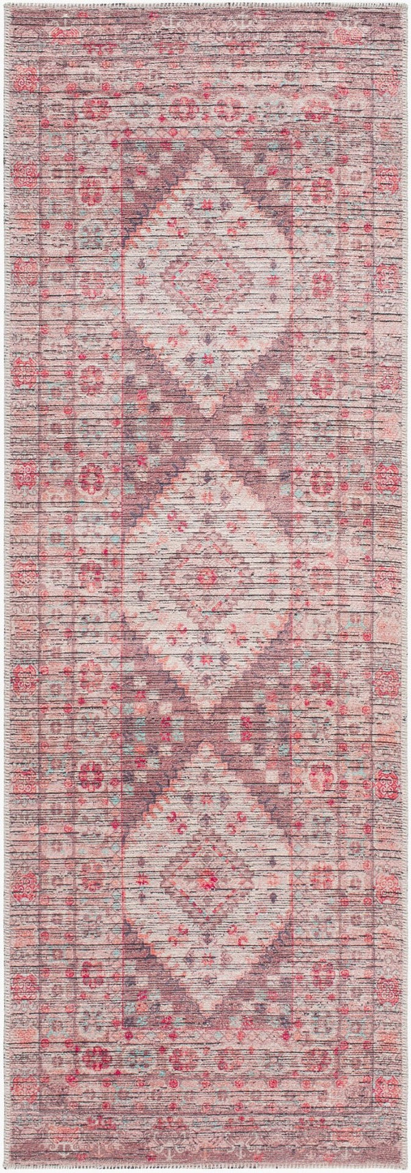 Livabliss Nolita Flatweave Runner Chenille Polyester Traditional Pattern for High Traffic Hallways Light Gray, Dar 2'6" x 7'3" NLT2304-2573