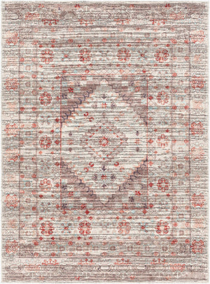 Livabliss Nolita Flatweave Runner Chenille Polyester Traditional Pattern for High Traffic Hallways Light Gray, Dar 9'10" x 13' NLT2304-91013