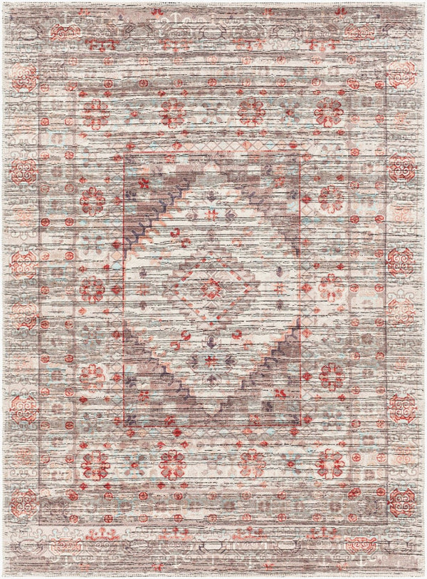 Livabliss Nolita Flatweave Runner Chenille Polyester Traditional Pattern for High Traffic Hallways Light Gray, Dar 9'10" x 13' NLT2304-91013