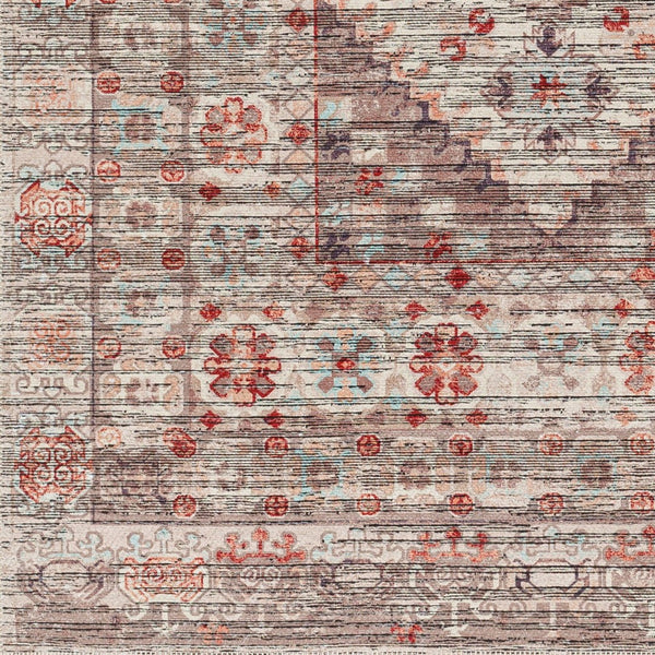 Livabliss Nolita Flatweave Runner Chenille Polyester Traditional Pattern for High Traffic Hallways Light Gray, Dar 9'10" x 13' NLT2304-91013
