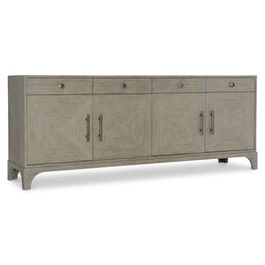 Bernhardt Bernhardt Knotty White Oak Albion Credenza With Pewter Finish, Soft-Close Doors & Media Venting 311880