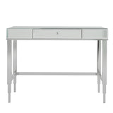 Homelegance By Top-Line Malik Beveled Mirrored Accent 1-Drawer Office Writing Desk Silver Mirror