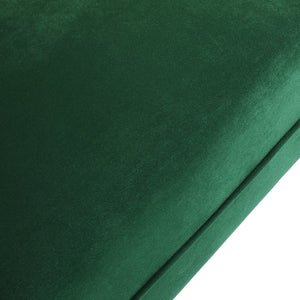 English Elm Miranda Channel Stitch Velvet Sofa Glam Living Room Seating with Tapered Birch Legs Emerald 68604.00A_68604.00B