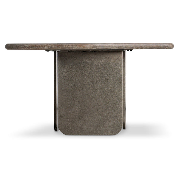 Bernhardt Bernhardt Melba Wire-Brushed Oak Cocktail Table With Textured Cast-Aluminum Panels, 30.5" W 564125