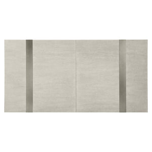 Bernhardt Bernhardt Tempo 90" Dining Table With Wire-Brushed Oak Top, Satin Nickel Metal Band Accents K2134