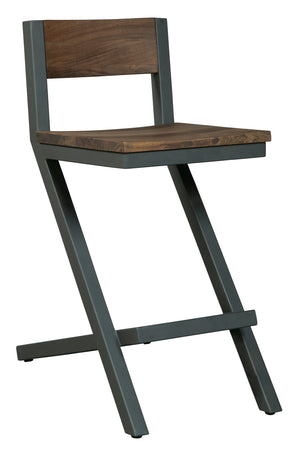 Hekman Furniture 697050 Wine Vault Bar Stool - Rustic Acacia Wood With Graphite Metal Frame, Stylish & Durable Design  Wine Vault Bar Stool 697050