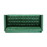 Christopher Knight Home® - Noble House - Hertford Tufted Velvet Sofa with Gold Tipped Tapered Legs