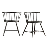 Homelegance By Top-Line Maverick Low Back Windsor Classic Dining Chairs (Set of 2) Black Engineered Wood