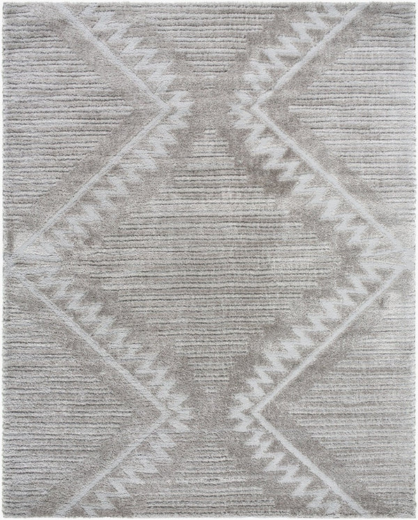 Livabliss Nomadic Bohemian Geometric Machine Woven Polyester Rug for Living Room or Bedroom Medium Gray 7'10" x 10' NMC2300-71010