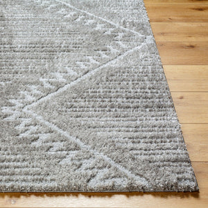 Livabliss Nomadic Bohemian Geometric Machine Woven Polyester Rug for Living Room or Bedroom Medium Gray 7'10" x 10' NMC2300-71010