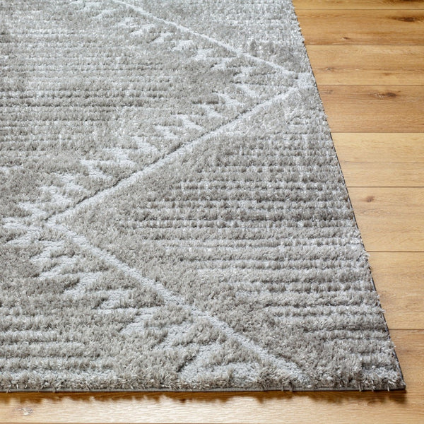 Livabliss Nomadic Bohemian Geometric Machine Woven Polyester Rug for Living Room or Bedroom Medium Gray 7'10" x 10' NMC2300-71010